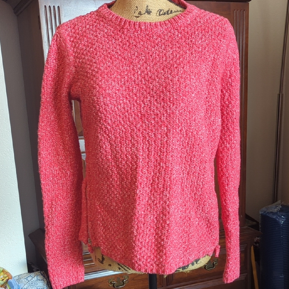 Talbots Coral Crew Neck Sweater